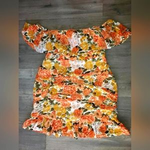 Floral Mini Cocktail Dress